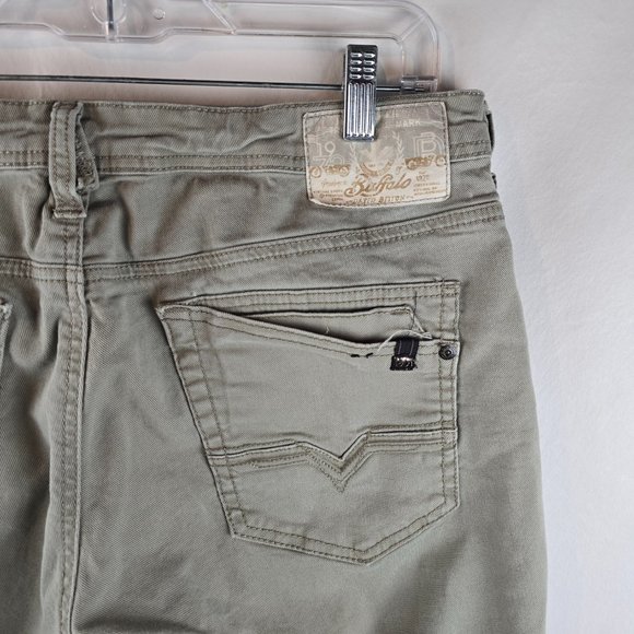 Buffalo David Bitton Jeans Mens 34x34 Beige Lucas-X ST Relaxed Straight Stretch - Picture 7 of 9